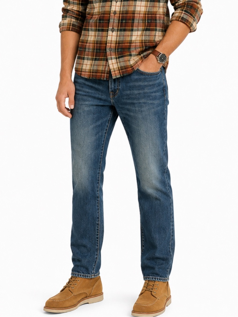 AMERICAN EAGLE SLIM STRAIGHT MENS MEDIUM WASH JEANS SZ 32/30 EUC